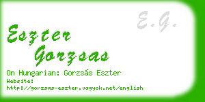 eszter gorzsas business card