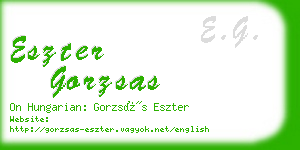 eszter gorzsas business card